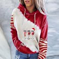 thumbnail image 1 of Pull de Noël à Capuche pour Femmes en Solde Mode Décontractée Imprimé de Noël Blouse à Manches Longues avec Poche, 1 of 5