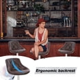 thumbnail image 4 of FDW Set of 2 Swivel Bar Stools, Height Adjustable PU Leather Bar Chairs with Back, Comfortable Kitchen Counter Stools, Brown, 4 of 7
