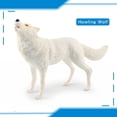thumbnail image 2 of XZNGL Simulation White Wolf Animal Model Static Roaring Wolf Walking Wolf Cub Desktop Sand Table Decoration Ornaments, 2 of 2