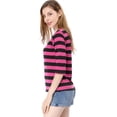 thumbnail image 4 of INSPIRE CHIC T-Shirt Décontracté Imprimé pour Femmes à Manches au Coude et Col Rond, 4 of 7