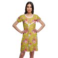 thumbnail image 1 of Moomaya Chemise de Nuit à Manches Courtes Imprimée pour Femmes, Col Rond, en Coton, Vêtement de Nuit, 1 of 5