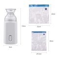 thumbnail image 2 of with Storage Bags with USB Cable 5 Storage Bags Rechargeable Portable for Travel Home Use Save Space White, 2 of 6