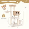 thumbnail image 3 of Gymax Modern Cat Tower w/ Cattail Fluff Condo & Top Perch Sisal Scratching Posts, 3 of 10