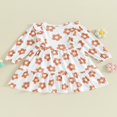 thumbnail image 4 of Girls Autumn Long Sleeve Crewneck Ruffle Floral Print Dresses, 4 of 9