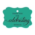 thumbnail image 1 of 100 Pcs Custom Paper Tags Thank You For Celebrating Wedding Favor Gift Hang Tags, 1 of 1
