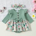 thumbnail image 2 of Infant Clothes Baby Bodysuit Romper Dress Newborn Girl Outfit Ropa De Bebe NiñA Baby Clothes For Girls 6-9 Months, 2 of 6