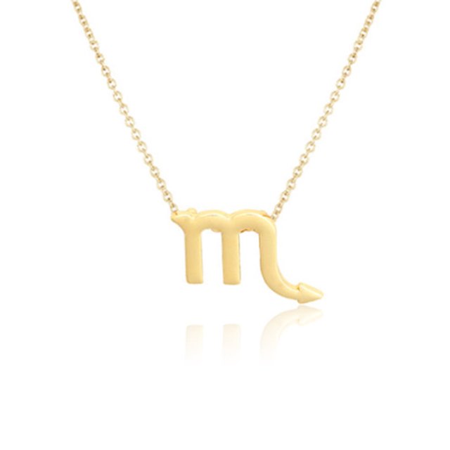 stanreset Constellation Thème Amitié Collier Créatif Confortable Ins Exquis Durable Résistant à la Rouille Léger Accessoire de Mode Scorpio Or