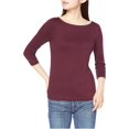 thumbnail image 1 of walmart Essentials T-Shirt à Encolure Bateau à Manches 3/4 pour Femmes, 1 of 8