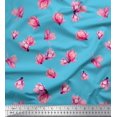 thumbnail image 1 of Soimoi Polyester Crepe Fabric Magnolia Floral Print Fabric by The Yard 42 Inch Wide, 1 of 3