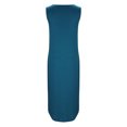 thumbnail image 2 of Ovzne Robes pour Femmes 2025 Robe Femme Mode Robe d'Été Décontractée pour Femme Col Rond Sans Manches Unie Robe de Plage Bohème Robes Grande Taille Robe Maxi Liquidation, 2 of 4