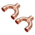 thumbnail image 1 of Unique Bargains Tee Y Type Copper Fitting Welding Joint Split Union Connector 12.7mm or 1/2 Inch ID 2 Pack, 1 of 4