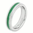 thumbnail image 3 of Bague Empilable Verte en Argent Sterling 925 Ed, 3 of 7
