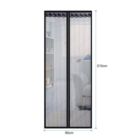 Amdohai Magnetic Screen Door with Mesh Curtain,Doorway Mosquito Net Bug Mesh with Full Frame Fastener Tape