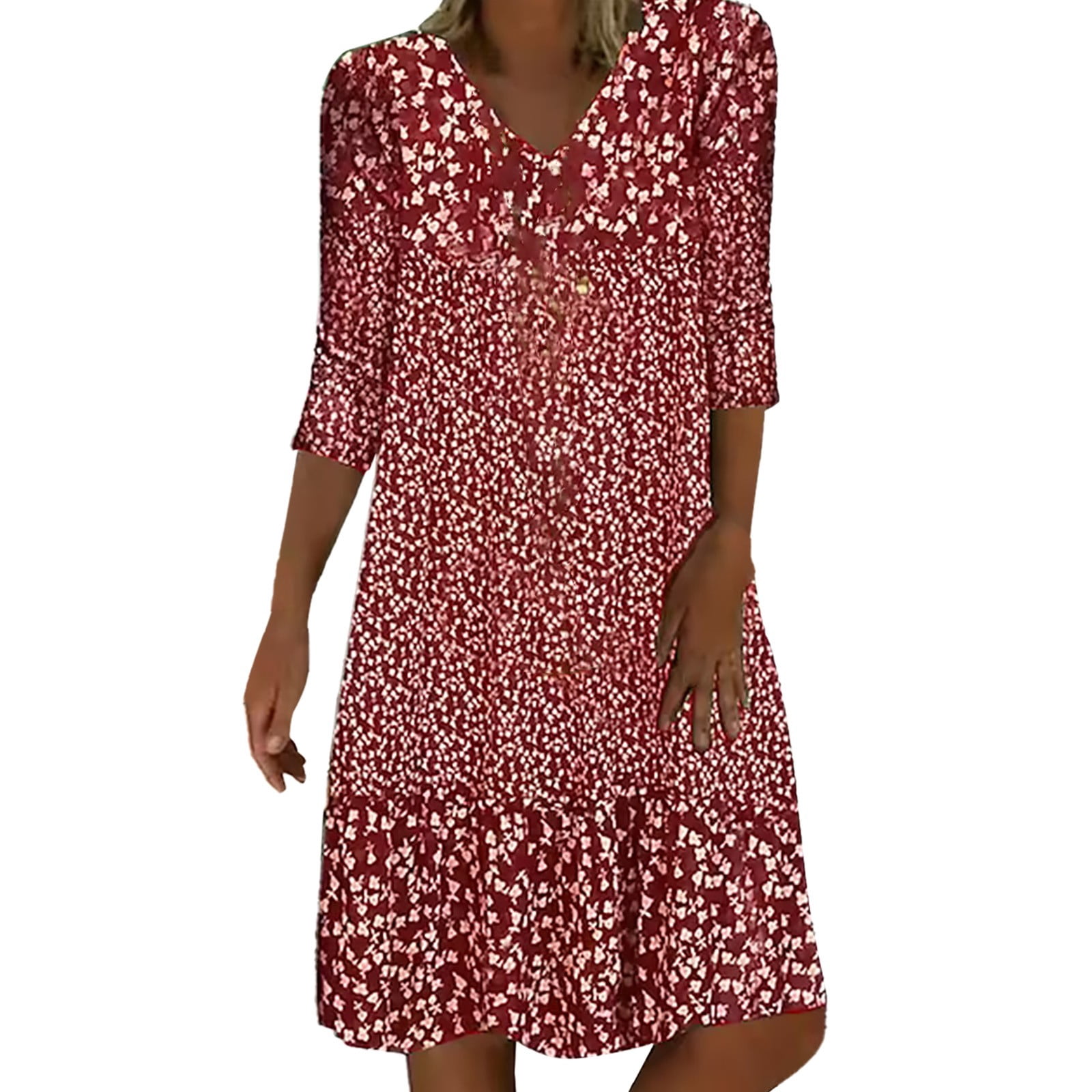 Robe Maxi 2025 pour Femmes Robes pour Femmes Décontractées d'Été Col Rond à Pois Imprimé Robe à Décolleté Plongeant Sans Manches Ligne A Plissée Longues Robes Maxi pour Femmes Amples Froncées Fluides Décontractées Robes Débardeur