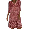 thumbnail image 1 of Robe Maxi 2025 pour Femmes Longue Robe Col Rond à Pois Imprimée Robes Maxi pour Femmes Sans Manches Ligne A Robe Plissée Femmes Ample Froncée Fluide Robes Décontractées pour Femmes Robes Débardeur d'Été Décontractées, 1 of 4