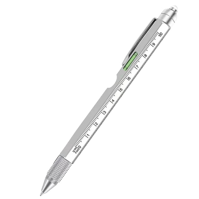 Lisbinx 9-In-1 Multitool Pen Set with Ballpoint Pen, Ruler, Screwdriver, Bottle Opener & Led Flashlight | Multi-Function Tool for Men | Unique Gadget Gift for Dads, Husbands, Grandpas