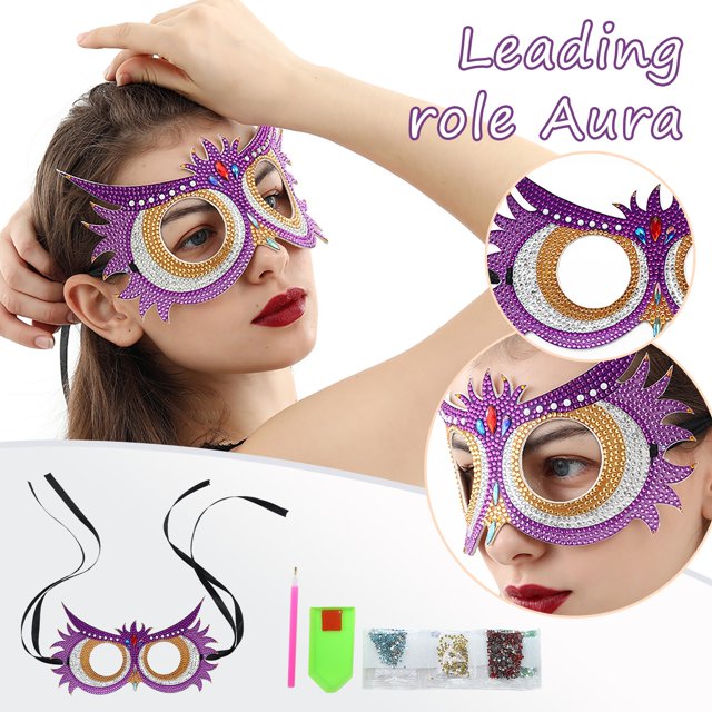 SMihono Adult Diy Point Diamond Individually Wrapped Masquerade Mask Home Decoration on Clearance