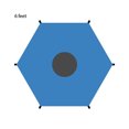 thumbnail image 2 of Maytalsory UV Coating Trampoline Sun Protection Awnings Protection Made Easy Blue 6feet- 6 strokes, 2 of 6