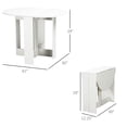 thumbnail image 3 of HOMCOM Table de Salle à Manger Pliante à Abattants Table de Bar Pliable pour Petite Cuisine, 3 of 10