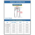 thumbnail image 3 of KIDSCOOL SPACE Little Girls Boys Jeans,Elastic Band Inside Ripped Straight Fit Stretchy Soft Denim Pants,Deep Blue,6-7 Years, 3 of 6
