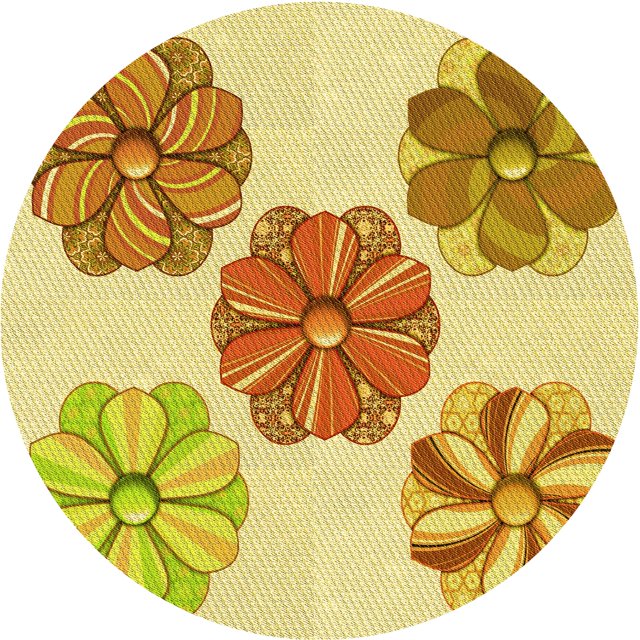 Ahgly Company Tapis Rond Lavable en Machine Intérieur Transitionnel Sedona Brun, 5 Pieds Rond