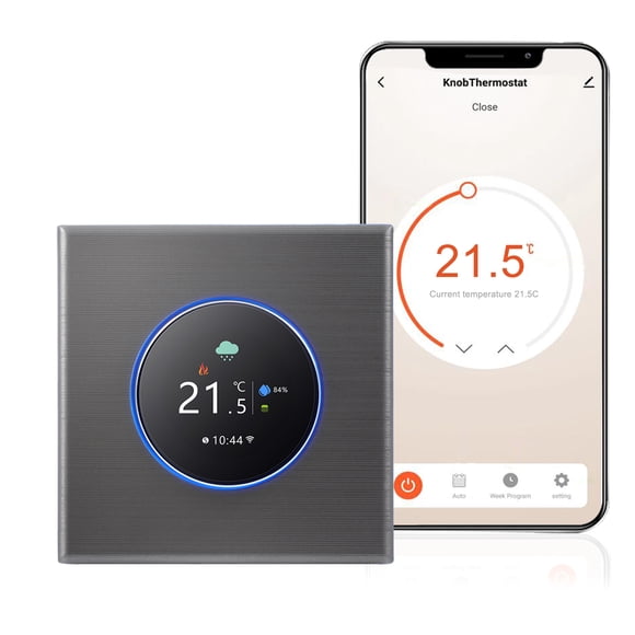 WiFi Smart Thermostat Temperature Controller Weekly Programmable Button Control/ Mobile APP/ Voice Control Compatible with Alexa/Google Home, for Water/Gas Boiler 5A