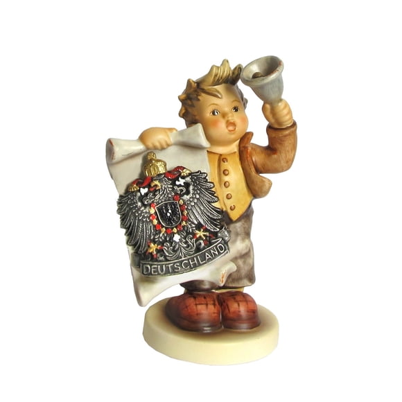 Hummel figurine Annonce avec Motif de Village Ou de Campagne, Collection Originale MI Hummel, Coffret Cadeau