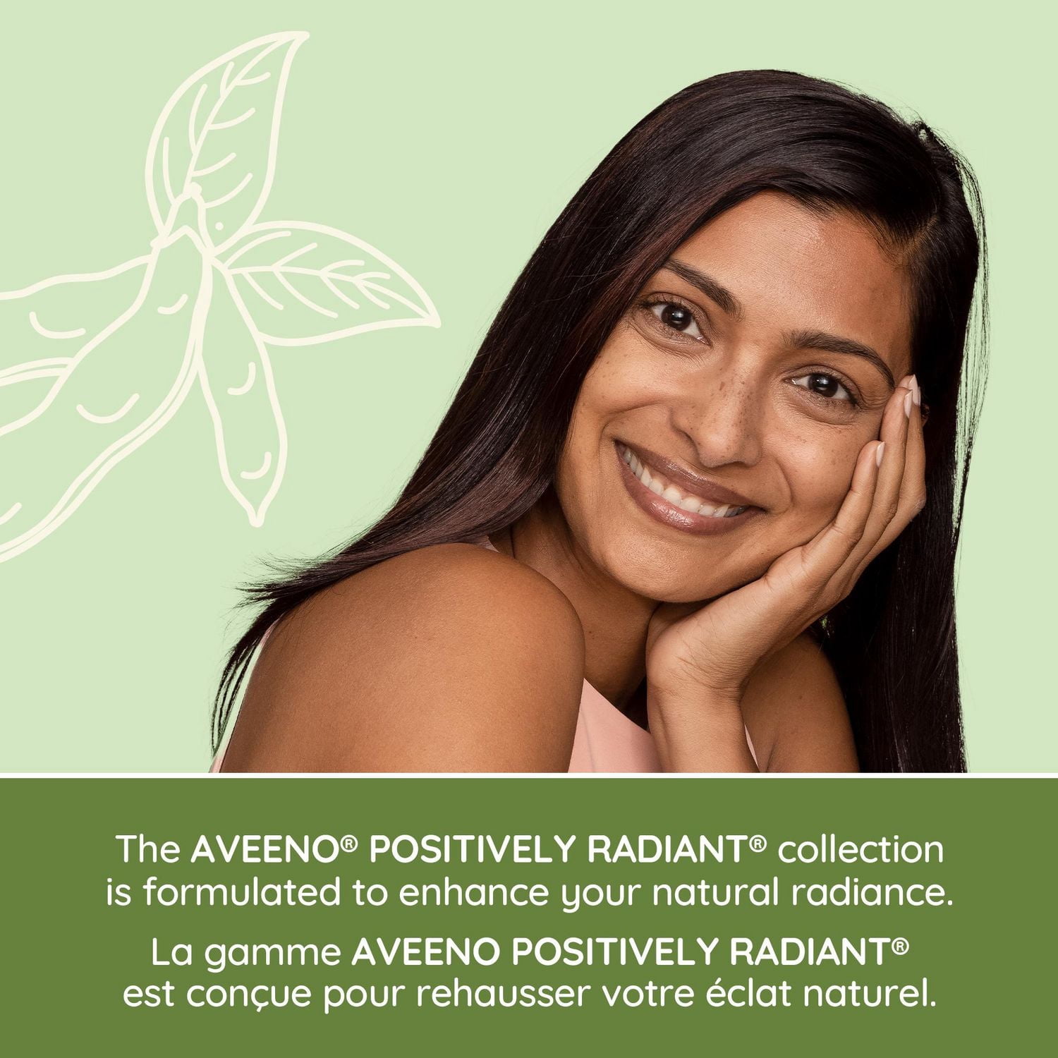 Aveeno Positively Radiant Nettoyant Clarifiant - Démaquillant, Nettoyant pour le Visage à l'Extrait de Soya, Retire l'Huile, Unifie le Teint