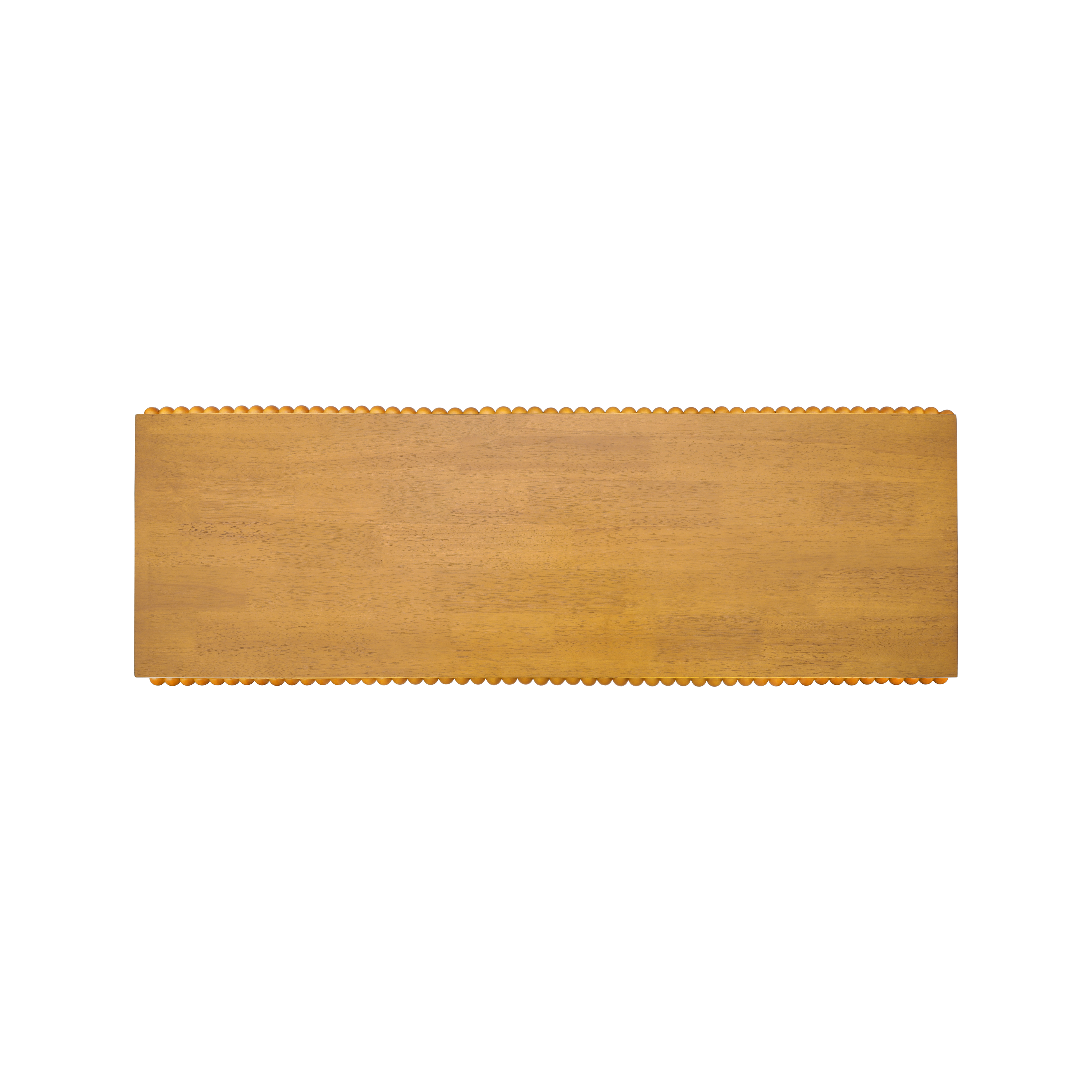 Noble House Table Console de Ferme avec Garniture Perlée, Placage en Bois Naturel pour Entrée, Salon et Couloir, Marron