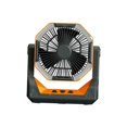 thumbnail image 4 of GROWTH TANK Camping Fan with LED Light Angle Height Adjustable with Hook 2 in 1 Desk Fan Orange, 4 of 9