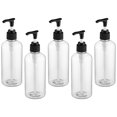 thumbnail image 4 of Transparent Plastic Pump Dispenser Bottles for Shampoo and Soap Refillable with Good Sealing No Leakage 5pcs, 4 of 8