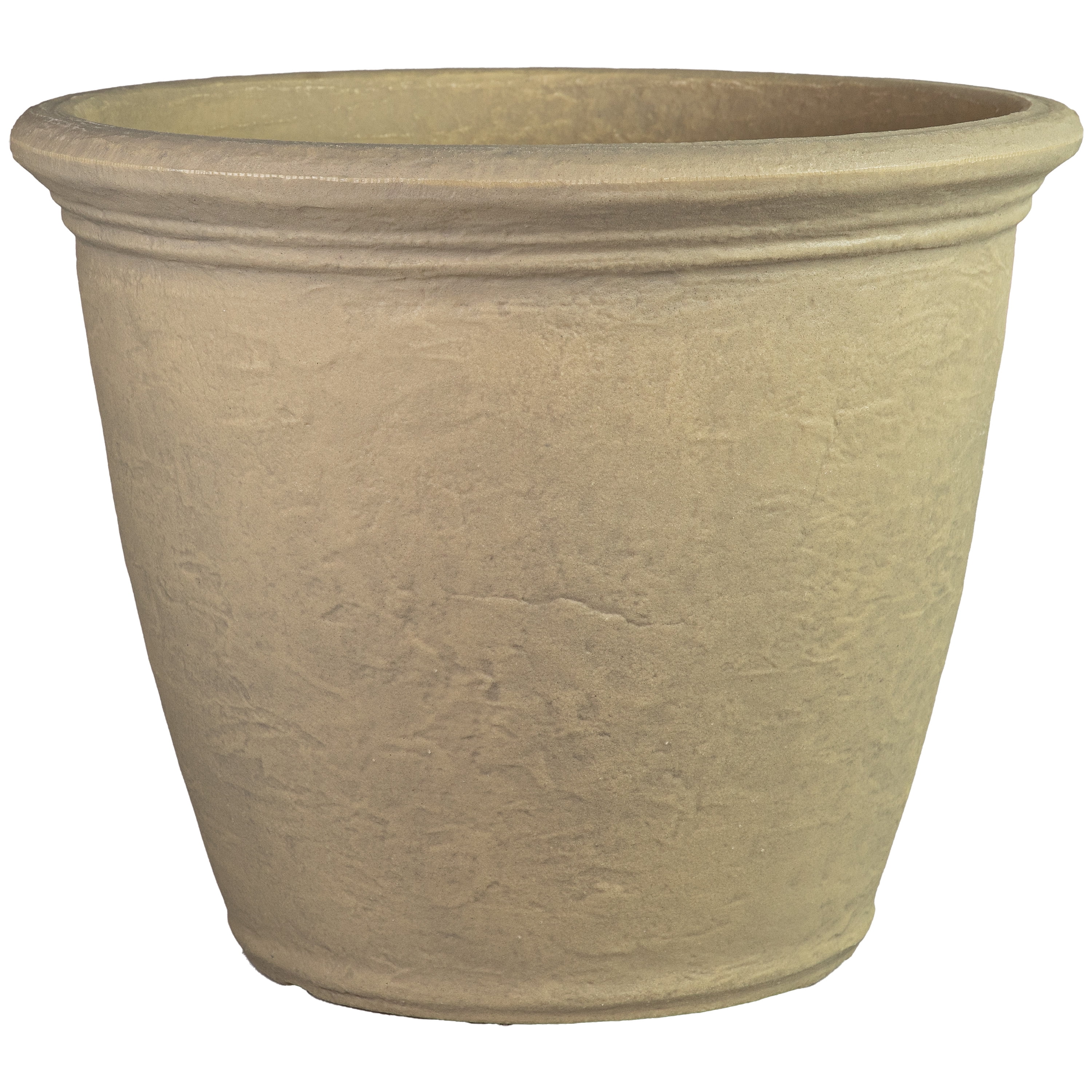 Sunnydaze Jardinière d'Extérieur à Double Paroi en Anjelica Résistante aux Intempéries - 20 Pouces - Fini Beige