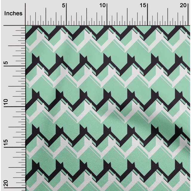 oneOone Cotton Flex Fabric Chevron Geometric Print Fabric By Yard 40 Inch Wide