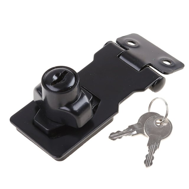 EIGTHTAIL Twist Knob Keyed Locking Hasp Padlock Set for Cabinets Security Door Van Lock