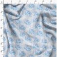 thumbnail image 3 of Soimoi Blue Poly Georgette Fabric Rose Floral Print Fabric by the Yard 42 Inch Wide, 3 of 6