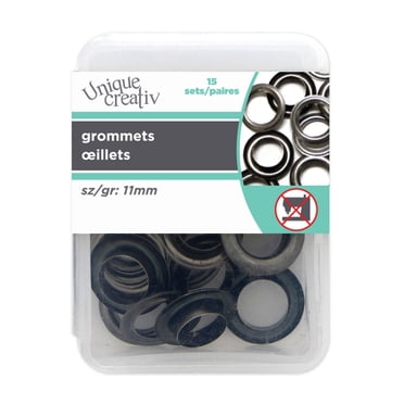 UNIQUE CREATIV Grommets - 11 mm (0.43 in), Gunmetal Finish (with Setting Tool)