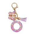 thumbnail image 4 of lionlar Resin Keychain Ornaments Girls English Alphabet Keyring Keychain O O, 4 of 9