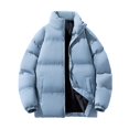 thumbnail image 2 of RXIRUCGD Veste à Col Montant à Manches Longues pour Homme, Décontractée, Sport, Quotidien, Plein Air, Bleu, Taille : 2TG, 2 of 7