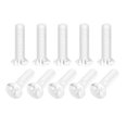 thumbnail image 1 of Unique Bargains Vis de Machine Crantées en Plastique M5x20mm, Boulons de Machine à Tête Plate en PC, Lot de 25, 1 of 4