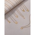 thumbnail image 3 of 1pc Stainless Steel Simple Basic Letter Necklace, 26 Letter Pendant For Unisex, Couple, Birthday Gift, 3 of 5