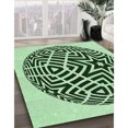 thumbnail image 3 of Ahgly Company Machine Washable Indoor Rectangle Transitional Medium Forest Green Area Rugs, 2' x 3', 3 of 7