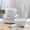 White, variant on TIMIFIS Plastics Tableware Seting Bowl Plates Cup Tableware 16 Piece Solid Color Household Plastic Drop Resistants Tableware Set Kitchen Gadgets