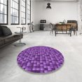 thumbnail image 4 of Ahgly Tapis Rectangulaire Lavable en Machine Intérieur Transitionnel Violet, 6 Pieds x 9 Pieds, 4 of 7