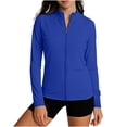 thumbnail image 3 of Sentmoon Protection Solaire UPF 50+ Rafraîchissant Hauts Athlétiques pour Femmes Couleur Unie Col avec Fermeture Éclair Respirant Coupe Régulière Chandail à Manches Longues anti-UV pour Femmes pour la Randonnée et l'Entraînement TTG, 3 of 8