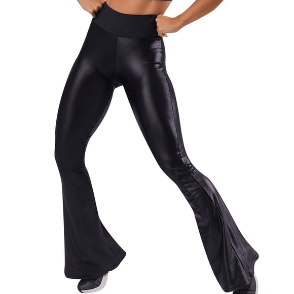 Ketyyh-chn99 Womens Leather Pants Sweatpants Women's Leather Bell Bottoms Slim Leather Pants Black,XL