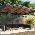 thumbnail image 1 of vidaXL 12 Piece Garden Lounge Set with Cushions Poly Rattan Dark Grey, 1 of 5