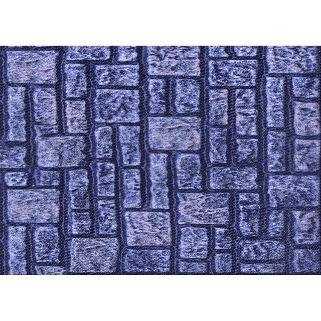 Ahgly Company Machine Washable Indoor Rectangle Transitional Blue Area Rugs, 2' x 5'