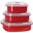 thumbnail image 1 of Ensemble de Batterie de Cuisine pour Micro-Ondes Rouge, 1 of 1