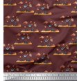 thumbnail image 1 of Soimoi Poly Georgette Fabric Coral & Fish Ocean Print Sewing Fabric Yard 42 Inch Wide, 1 of 3