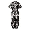 thumbnail image 4 of Fridja Woman's Dots Printing Short Sleeve Button Rompers Trousers Casual Fashion, 4 of 5